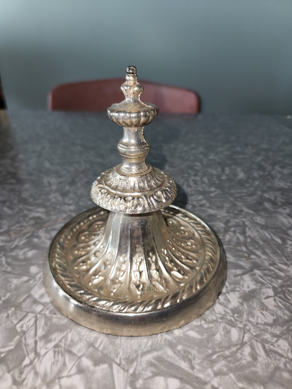 Ornate Silver Decorative Finial Accent
